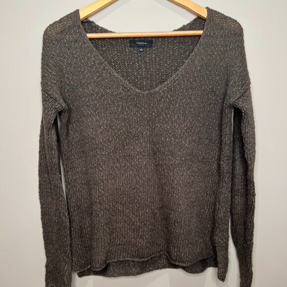 Talula (Aritzia) - Cashmere & Angora Green Knit Sweater - size Small - Picture 2 of 6